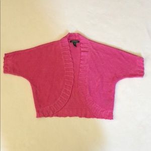 Linen pink crop sweater